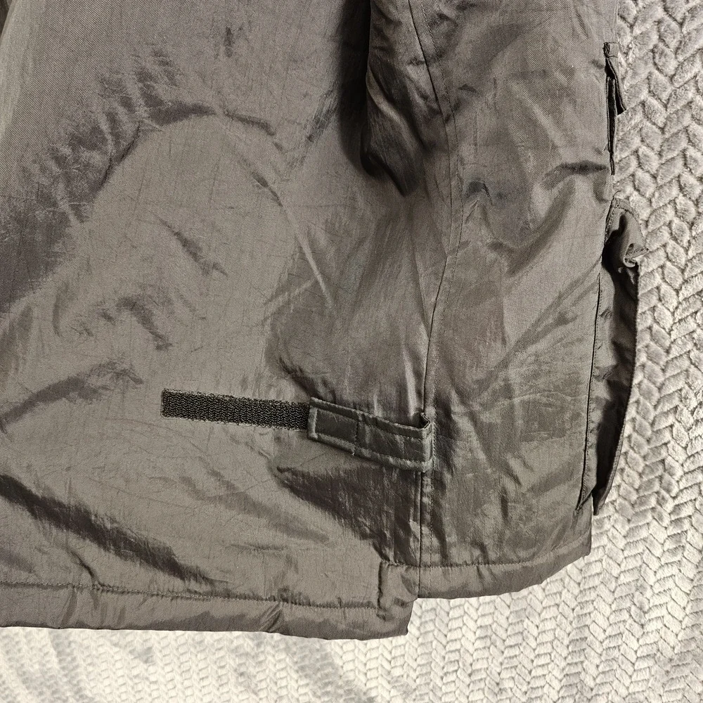 Vintage GAP Vest Mens XXL Black Fleece Lined Utility‎ Multi Pocket Full Zip